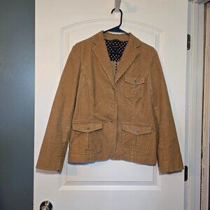 Lands End Brown/Camel Corduroy Blazer Women’s Size 10